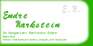 endre markstein business card